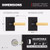 Kwikset 720MALRCT-514X4 Mirada Reeded Pattern Lever with Satin Brass Grip with Contemporary Rectangular Rose Passage Door Lock with 6AL Latch and RCS Strike Matte Black Finish