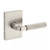 Kwikset 720MALRCT-15 Mirada Reeded Pattern Lever with Contemporary Rectangular Rose Passage Door Lock with 6AL Latch and RCS Strike Satin Nickel Finish