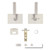 Kwikset 720MALRCT-15 Mirada Reeded Pattern Lever with Contemporary Rectangular Rose Passage Door Lock with 6AL Latch and RCS Strike Satin Nickel Finish
