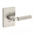 Kwikset 720MALRCT-15 Mirada Reeded Pattern Lever with Contemporary Rectangular Rose Passage Door Lock with 6AL Latch and RCS Strike Satin Nickel Finish