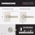 Kwikset 720MALRCT-15 Mirada Reeded Pattern Lever with Contemporary Rectangular Rose Passage Door Lock with 6AL Latch and RCS Strike Satin Nickel Finish