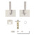 Kwikset 730MALRCT-15 Mirada Reeded Pattern Lever with Contemporary Rectangular Rose Privacy Door Lock with 6AL Latch and RCS Strike Satin Nickel Finish