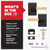 Kwikset 730MALRCT-514X4 Mirada Reeded Pattern Lever with Satin Brass Grip with Contemporary Rectangular Rose Privacy Door Lock with 6AL Latch and RCS Strike Matte Black Finish