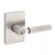 Kwikset 740MALRCT-15S Mirada Reeded Pattern Lever with Contemporary Rectangular Rose Entry Door Lock SmartKey with 6AL Latch and RCS Strike Satin Nickel Finish