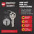 Kwikset 740MALRCT-15S Mirada Reeded Pattern Lever with Contemporary Rectangular Rose Entry Door Lock SmartKey with 6AL Latch and RCS Strike Satin Nickel Finish