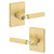 Kwikset 258RCT-740MALRCT-4 Satin Brass Rectangular Single Cylinder Deadbolt with Mirada Keyed Entry Lever Kwikset 258RCT-740MALRCT-4 Satin Brass Rectangular Single Cylinder Deadbolt with Mirada Keyed Entry Lever