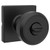 Kwikset 300MNKSQT-514 Maven Knob Square Rose Privacy Door Lock with 6AL Latch and RCS Strike Matte Black Finish
