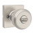 Kwikset 400MNKSQT-15S Maven Knob Square Rose Entry Door Lock SmartKey with 6AL Latch and RCS Strike Satin Nickel Finish