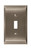 Amerock BP36500G10 4-9/10" x 2-9/10" Candler Single Toggle Wall Plate Satin Nickel Finish