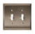 Amerock BP36515G10 7-3/10" x 4-3/4" Mulholland Double Toggle Wall Plate Satin Nickel Finish