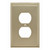 Amerock BP36522BBZ 8-3/10" x 6-3/10" Mulholland Single Outlet Wall Plate Golden Champagne Finish