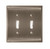 Amerock BP36501G10 4-9/10" x 4-7/10" Candler Double Toggle Wall Plate Satin Nickel Finish