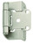 Amerock BPR7550G10 1/2" (13 mm) Overlay Self Closing Partial Wrap Cabinet Hinge 2 Pack Satin Nickel Finish