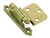 Amerock BPR3428BB 3/8" (10 mm) Inset Self Closing Face Mount Cabinet Hinge 2 Pack Burnished Brass Finish