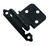 Amerock BPR3428FB 3/8" (10 mm) Inset Self Closing Face Mount Cabinet Hinge 2 Pack Flat Black Finish Amerock BPR3428FB 3/8" (10 mm) Inset Self Closing Face Mount Cabinet Hinge 2 Pack Flat Black Finish