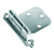 Amerock BPR762926 Variable Overlay Self Closing Face Mount Cabinet Hinge 2 Pack Bright Chrome Finish