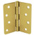 Don-Jo RPB74040-14-632 US3 Polished Brass Plated, Clear Coated 4" 1/4 Radius Residential Hinge