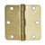 Don-Jo RPB73535-14-633 US4 Satin Brass Plated, Clear Coated 3-1/2" 1/4 Radius Residential Hinge