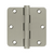 Don-Jo RPB73535-14-646 US15 Satin Nickel Plated, Clear Coated 3-1/2" 1/4 Radius Residential Hinge