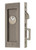 Emtek 2113US15A Pewter Modern Rectangular Keyed Pocket Door Mortise Lock