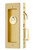 Emtek 2113US4 Satin Brass Modern Rectangular Keyed Pocket Door Mortise Lock