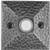 Emtek 2452US19 Flat Black Doorbell Button with Hammered Rosette