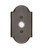 Emtek 2421FB Flat Black Doorbell Button with #1 Style Rosette