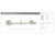 Emtek 29027US19 Flat Black 24" Transitional Brass Towel Bar with Your Choice of Rose