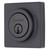 Brinks E2402122 Mendocino Series Contemporary Square Single Cylinder Deadbolt with 4 Way Adjustable Backset Matte Black Finish