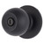 Brinks E2435122 Raleigh Series Privacy Transitional Ball Knob and Round Rose with 4 Way Adjustable Latch and Round Corner Full Lip Strike Matte Black Finish