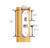 Emtek 3343US7 French Antique Charleston Style Single Cylinder Mortise Entryset with your Choice of Handle
