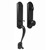 Weslock 06655-2I20020 Mansion Dummy Handle set with Impresa Knob in the Matte Black Finish