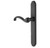 Emtek 4043FB Flat Black 1-1/2" x 11" Sandcast Arched Style Non-Keyed Dummy, Single Sided Narrow Sideplate Lockset