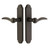 Emtek 4045MB Medium Bronze 2" x 10" Sandcast Arched Style Non-Keyed Dummy, Pair Narrow Sideplate Lockset