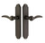 Emtek 4141TWB Tumbled White Bronze 2" x 10" Sandcast Arched Style Non-Keyed Passage Narrow Sideplate Lockset