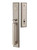 Emtek 4202US15A Pewter Melrose Brass Tubular Style Dummy Entryset with Your Choice of Handle