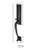 Emtek 4414US19 Flat Black Adams Brass Tubular Style Single Cylinder Entryset with Your Choice of Handle