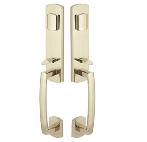 Emtek 455828-TWB Tumbled White Bronze Sandcast Bronze Logan Tubular Style Dummy Grip by Grip Entryset