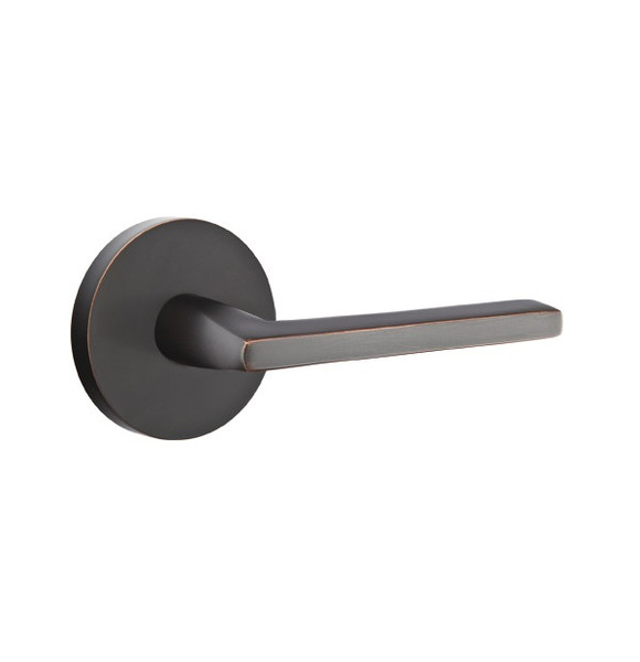 Emtek HLO-US10B-PHD Oil Rubbed Bronze Helios (Pair) Half Dummy Levers with Your Choice of Rosette