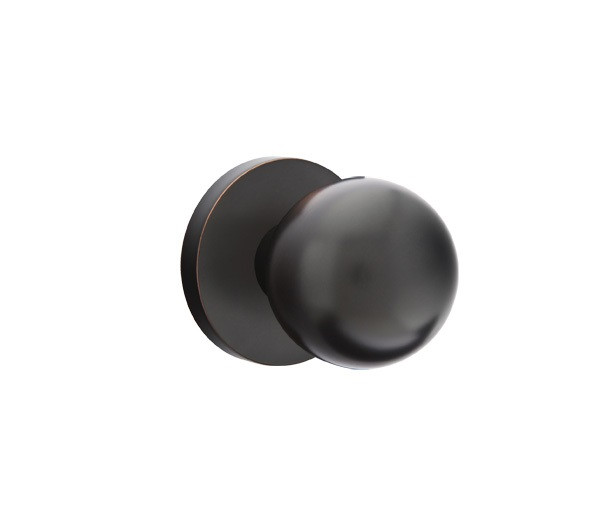 Emtek OR-US10B-PHD Oil Rubbed Bronze Orb (Pair) Half Dummy Knobs with Your Choice of Rosette