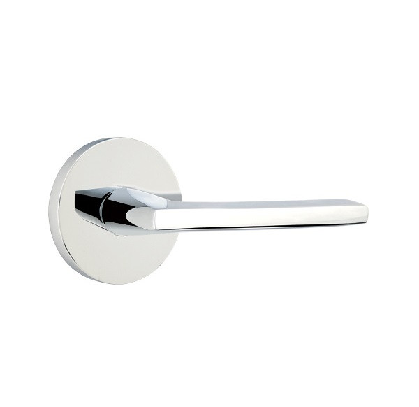 Emtek HLO-US26-PHD Polished Chrome Helios (Pair) Half Dummy Levers with Your Choice of Rosette