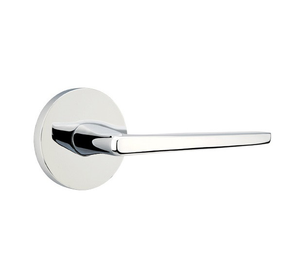 Emtek HER-US26-PHD Polished Chrome Hermes (Pair) Half Dummy Levers with Your Choice of Rosette