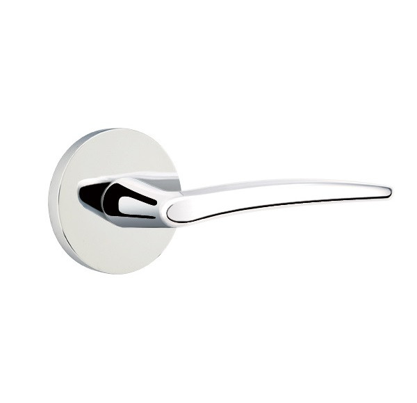 Emtek POS-US26-PHD Polished Chrome Poseidon (Pair) Half Dummy Levers with Your Choice of Rosette