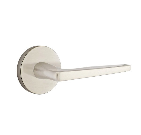 Emtek HER-US15-PHD Satin Nickel Hermes (Pair) Half Dummy Levers with Your Choice of Rosette