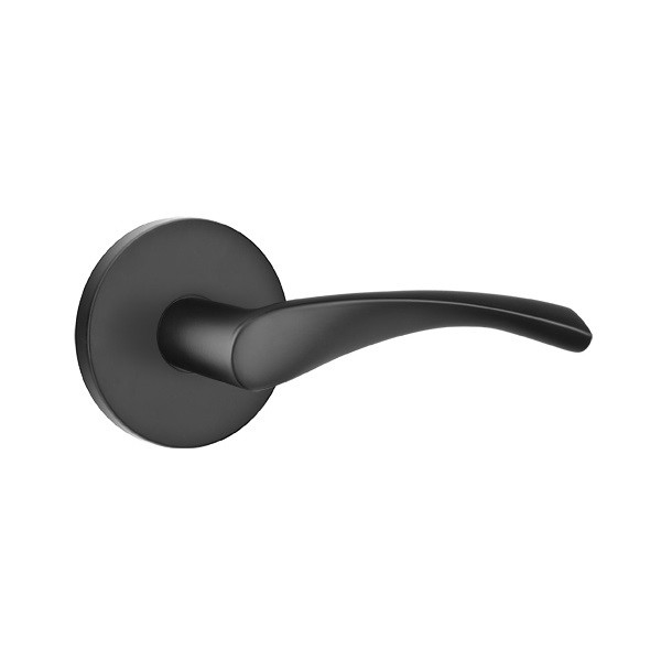 Emtek TRT-US19-PASS Flat Black Triton Passage Lever with Your Choice of Rosette