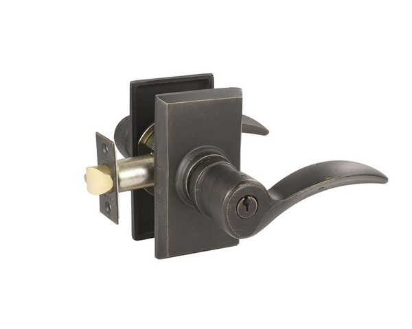Emtek D-MB-ENTR Medium Bronze Durango Keyed Entry Lever with Your Choice of Rosette