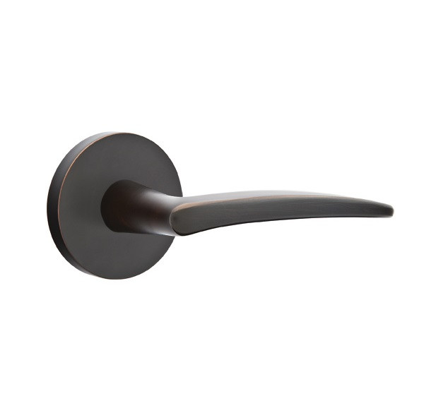 Emtek POS-US10B-PASS Oil Rubbed Bronze Poseidon Passage Lever with Your Choice of Rosette