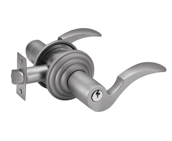 Emtek C-US15A-FD Pewter Cortina Dummy Keyed Entry Lever with Your Choice of Rosette