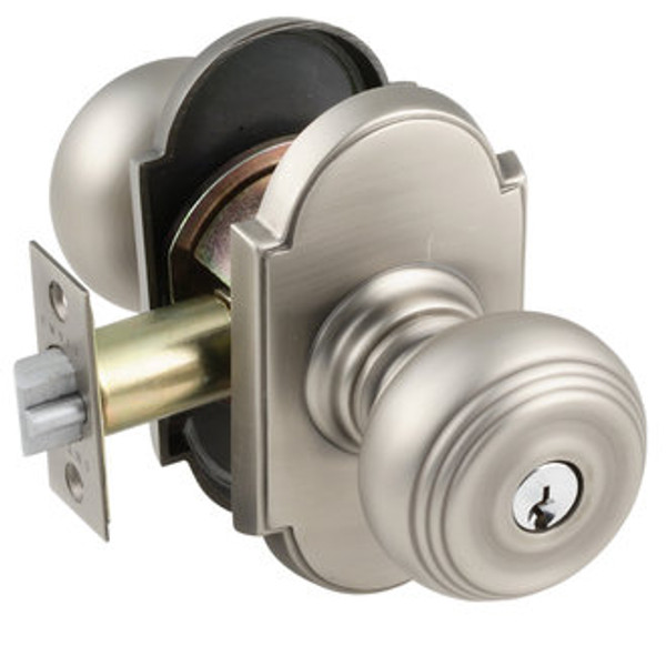 Emtek W-US15A-ENTR Pewter Waverly Keyed Entry Knob with Your Choice of Rosette
