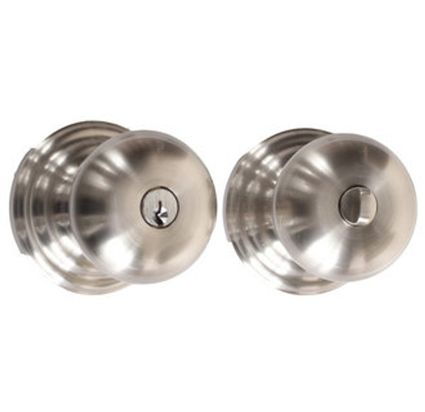 Emtek P-US15-ENTR Satin Nickel Providence Keyed Entry Knob with Your Choice of Rosette